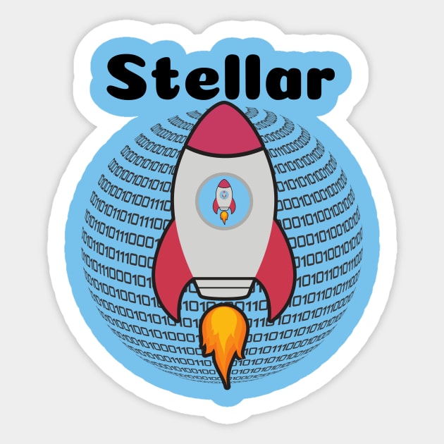 Stellar Spaceship Sticker by CryptoStitch